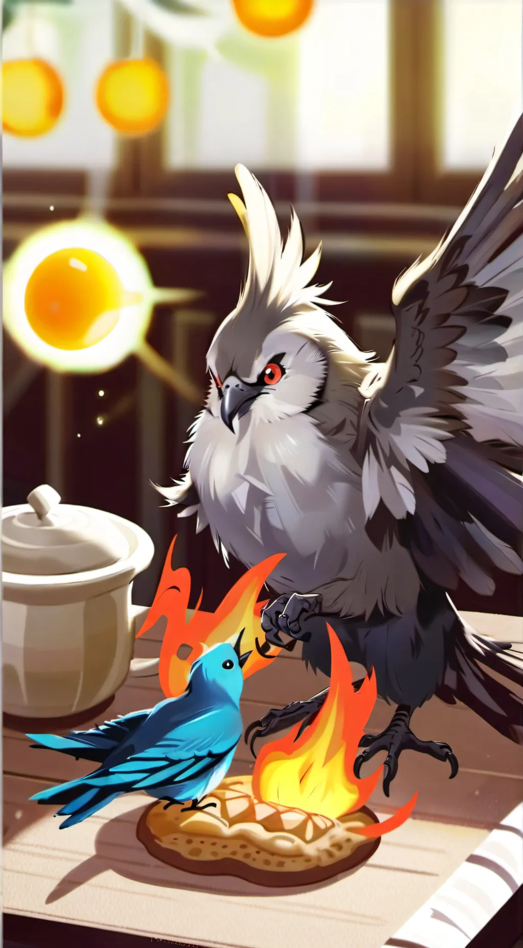 ai character: pajaro quemamarias background