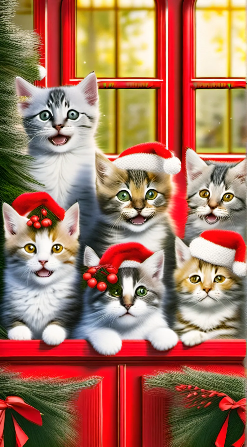 ai character: Christmas kitten's background