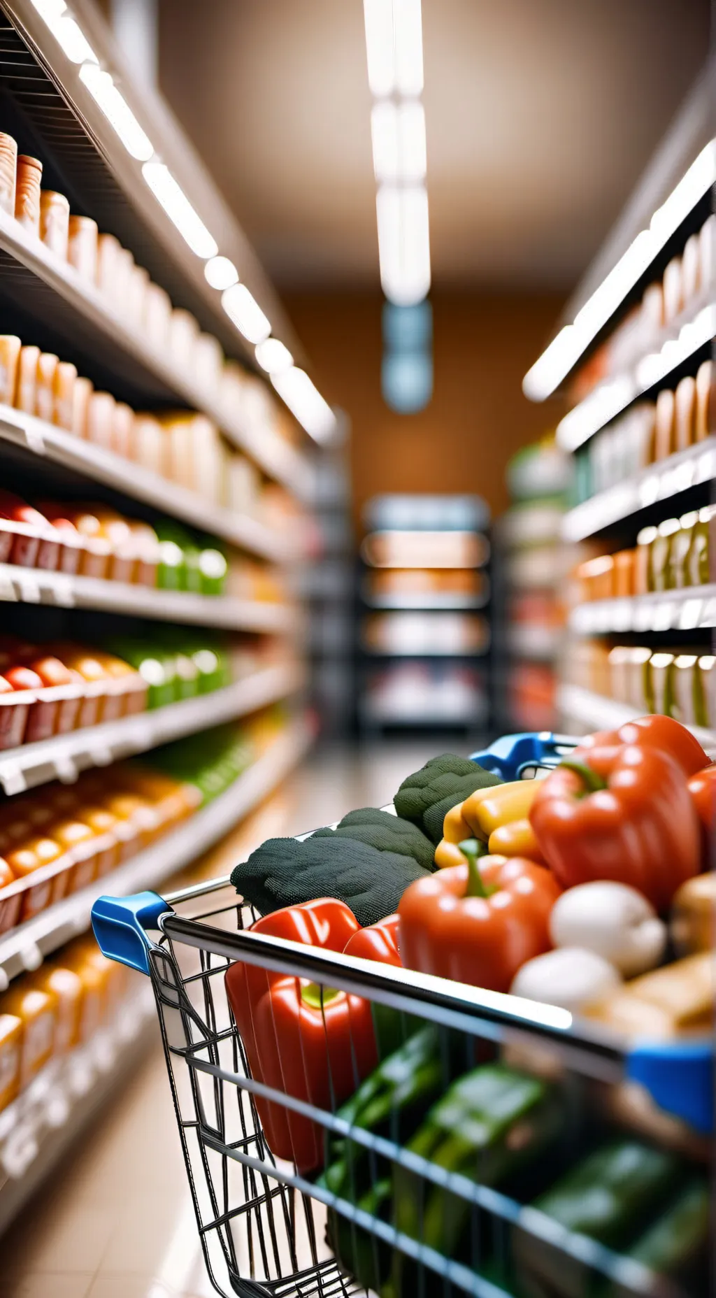 ai character: Supermarket background