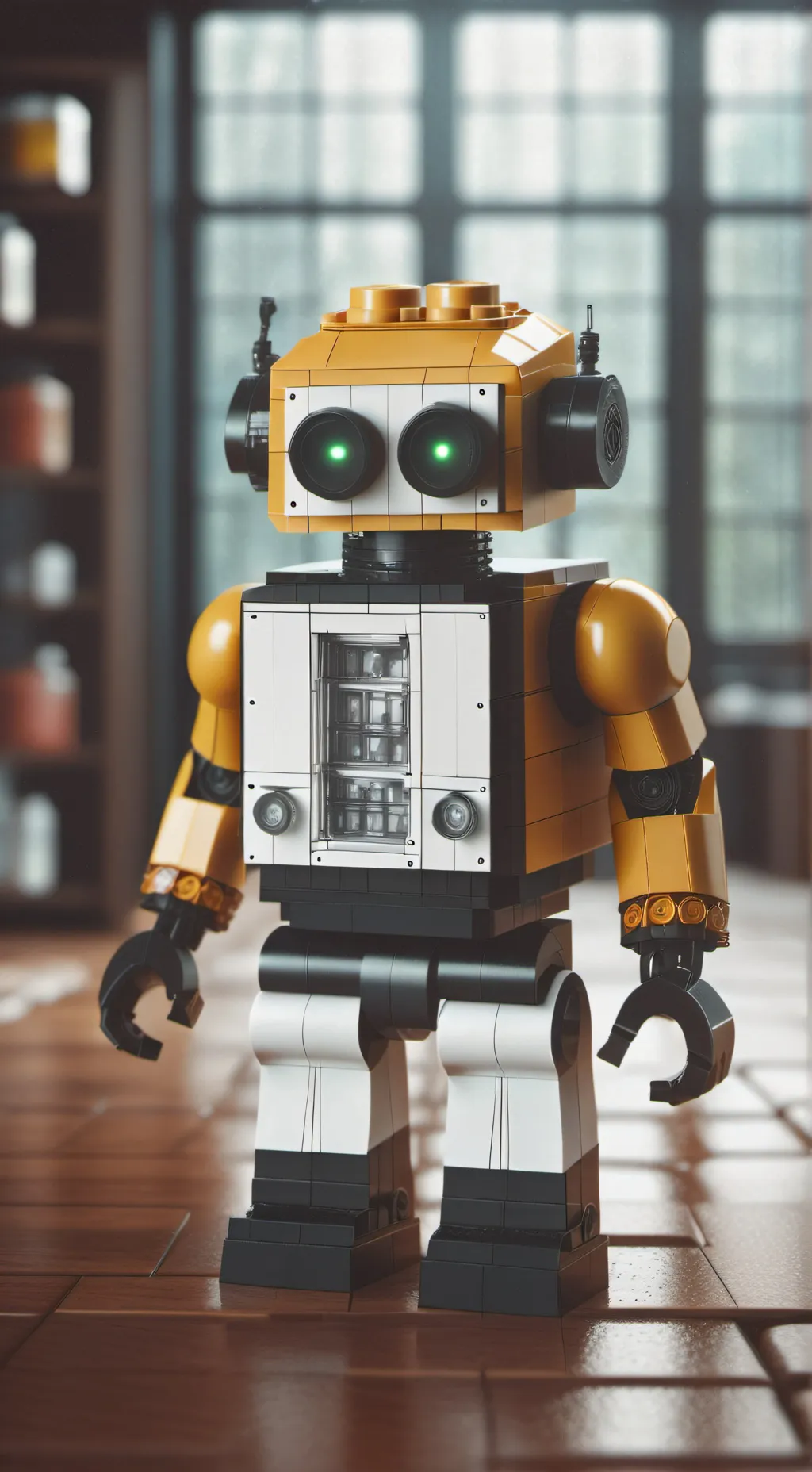 ai character: Working lego robot background