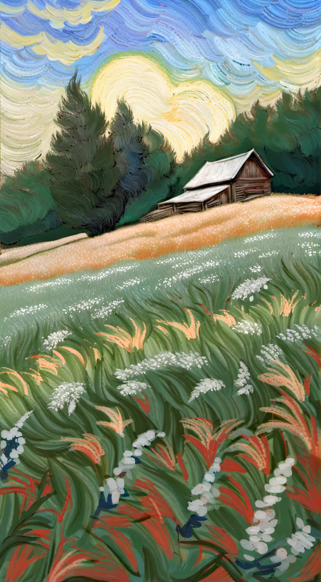 ai character: Grass background