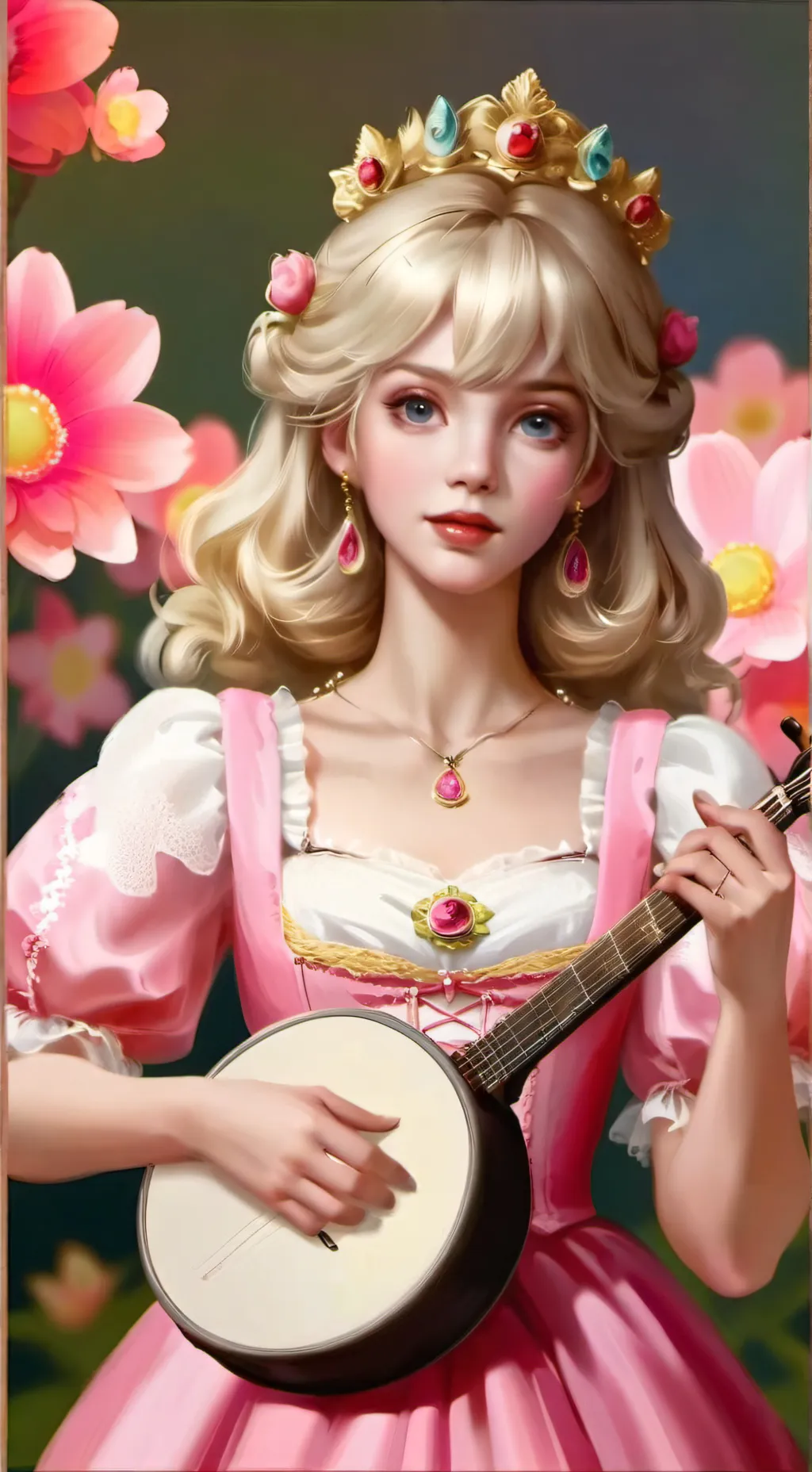 ai character: toadstool (peach) background