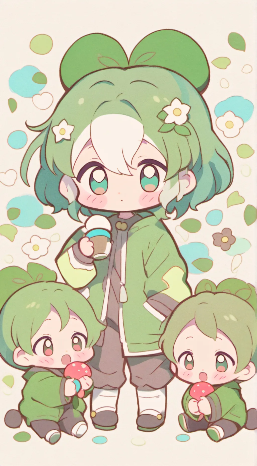 ai character: 3 babys background