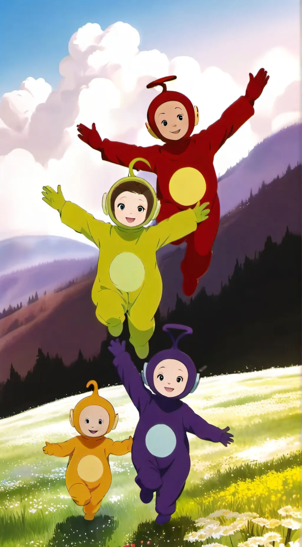 ai character: pibby Tubbies  background