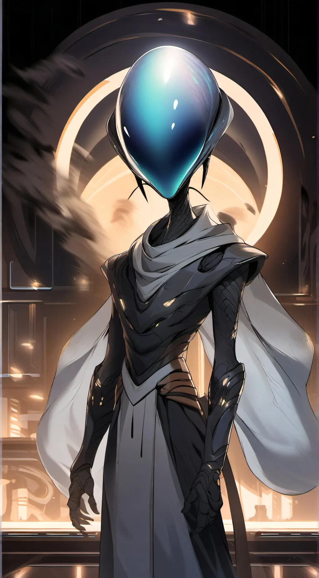 ai character: alien student  background