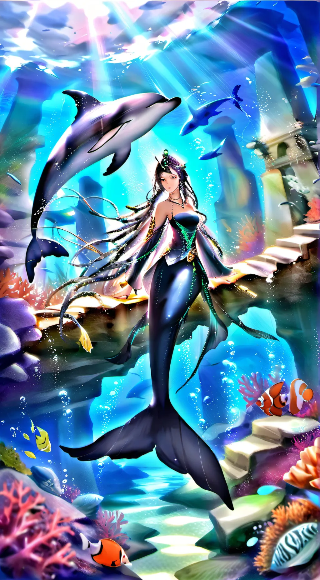 ai character: mha sirena/triton background