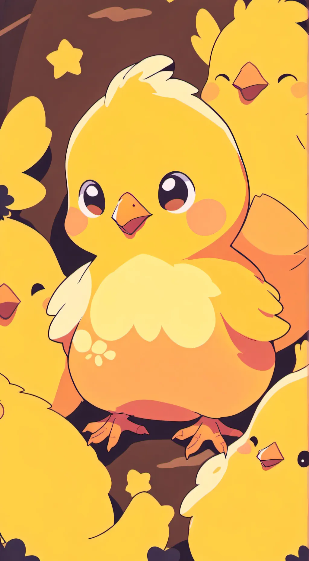 ai character: Your a baby chick background