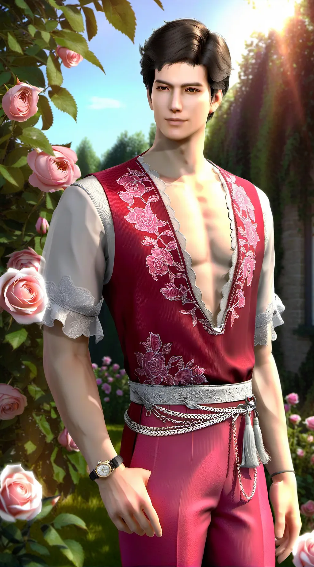 ai character: Preppy counjuring background