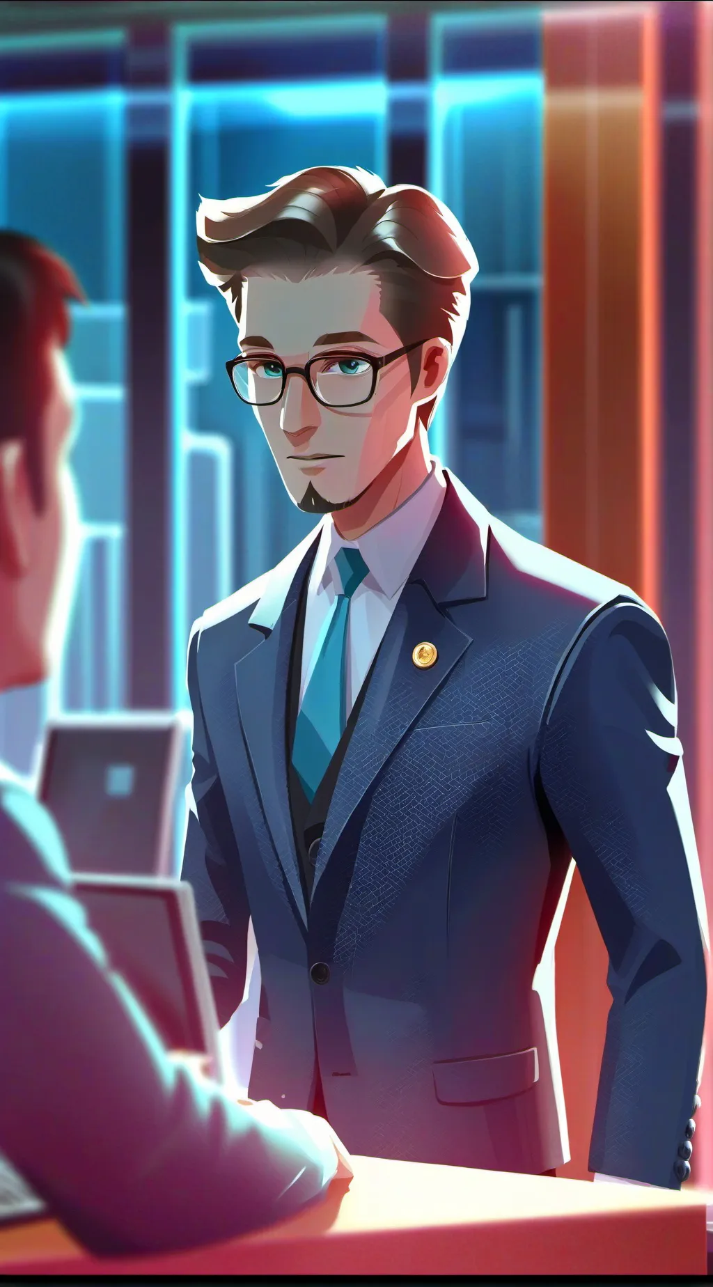 ai character: Manager Life background