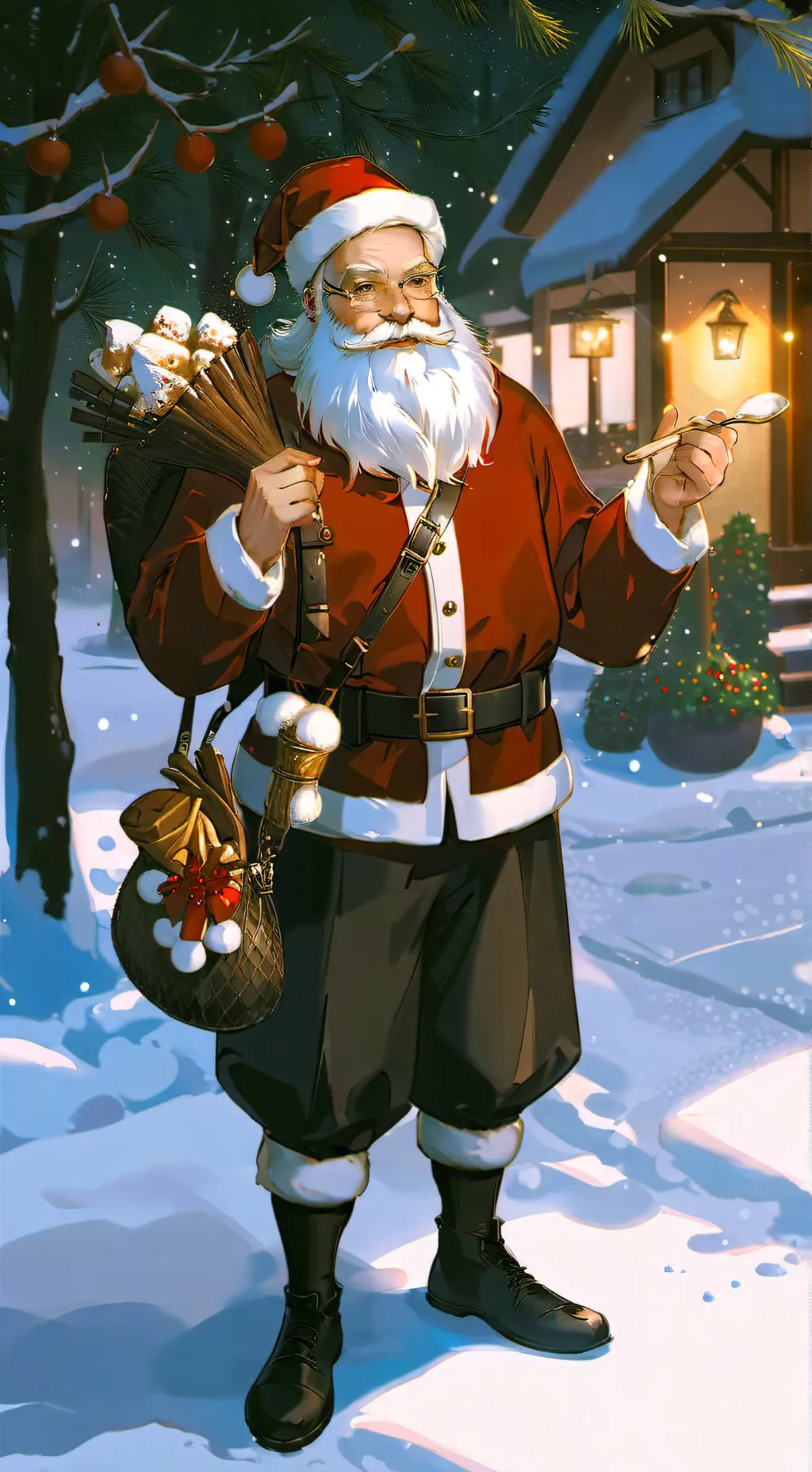 ai character: Santa's Gift background