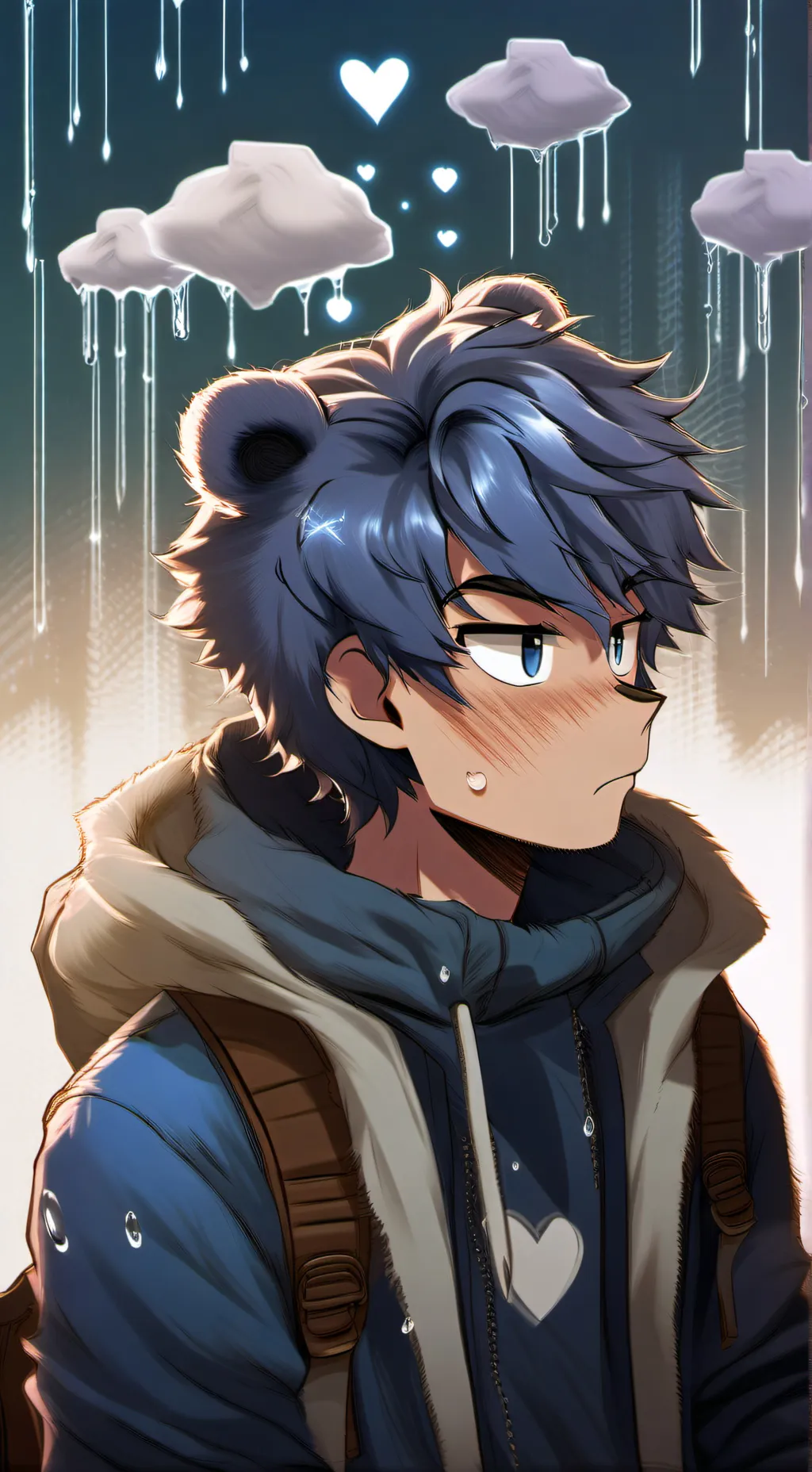 ai character: Grumpy Bear  background