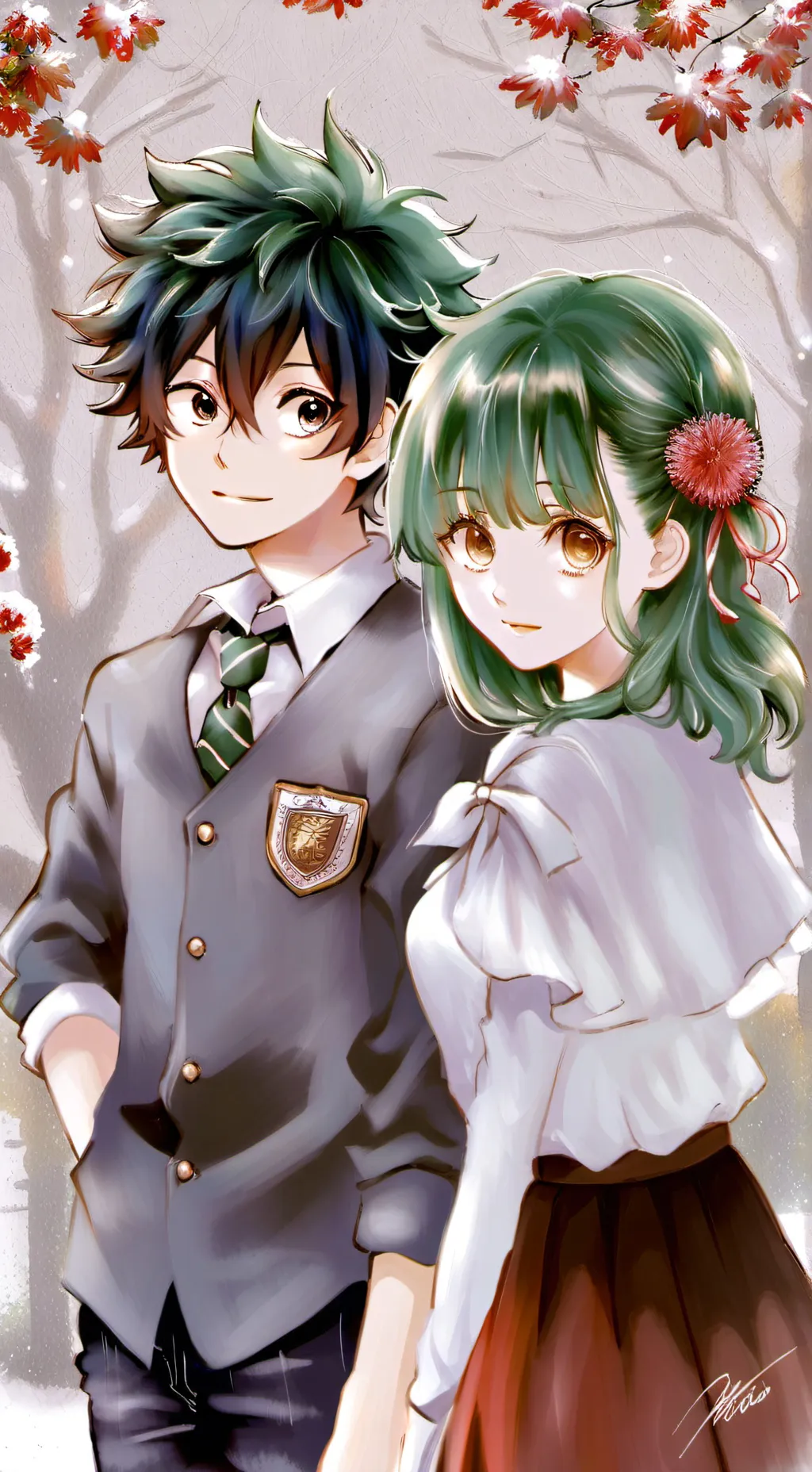 ai character: deku & deka background