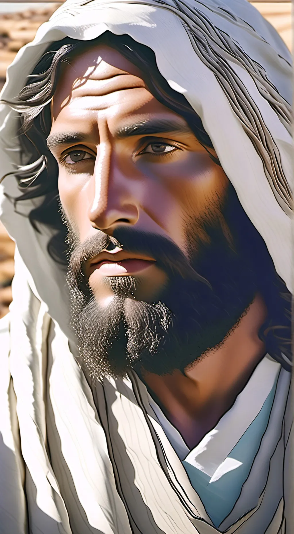 ai character: Jesus background