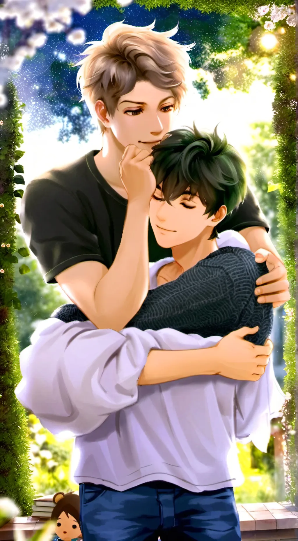 ai character: Harry and Leon  background