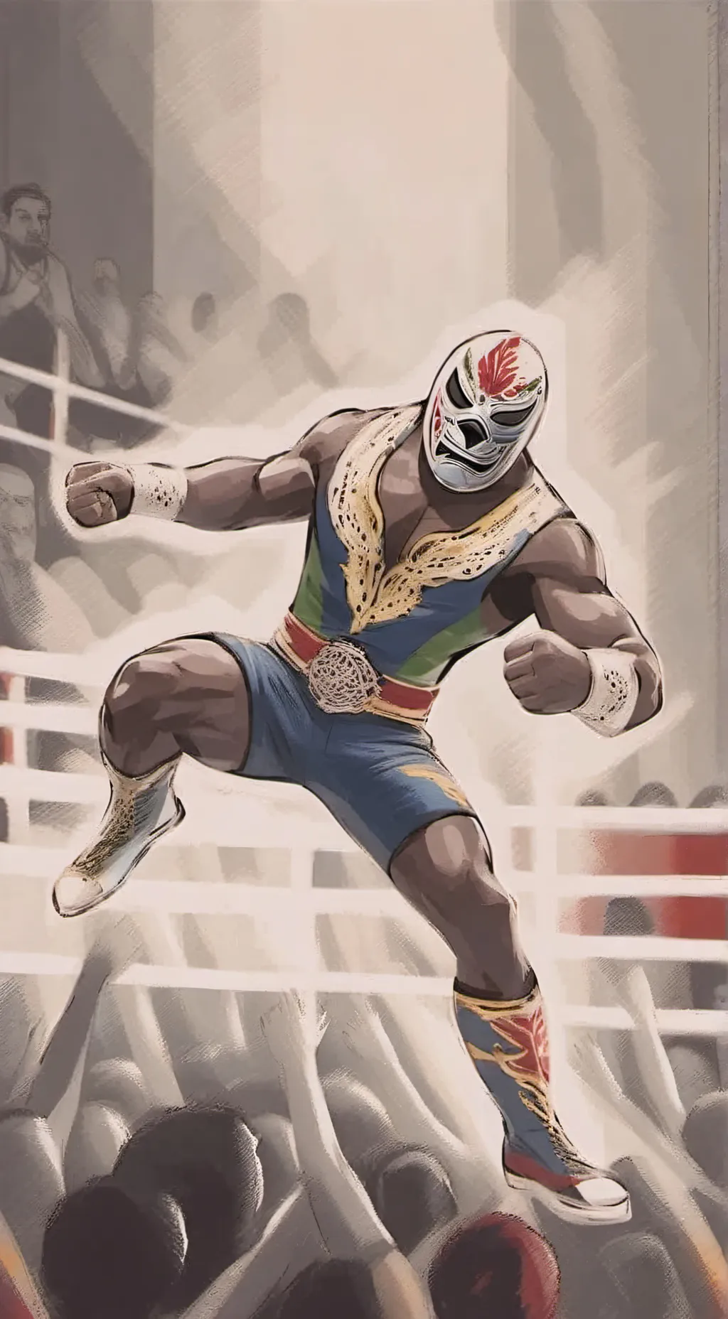 ai character: LUCHA LIBRE!!  background
