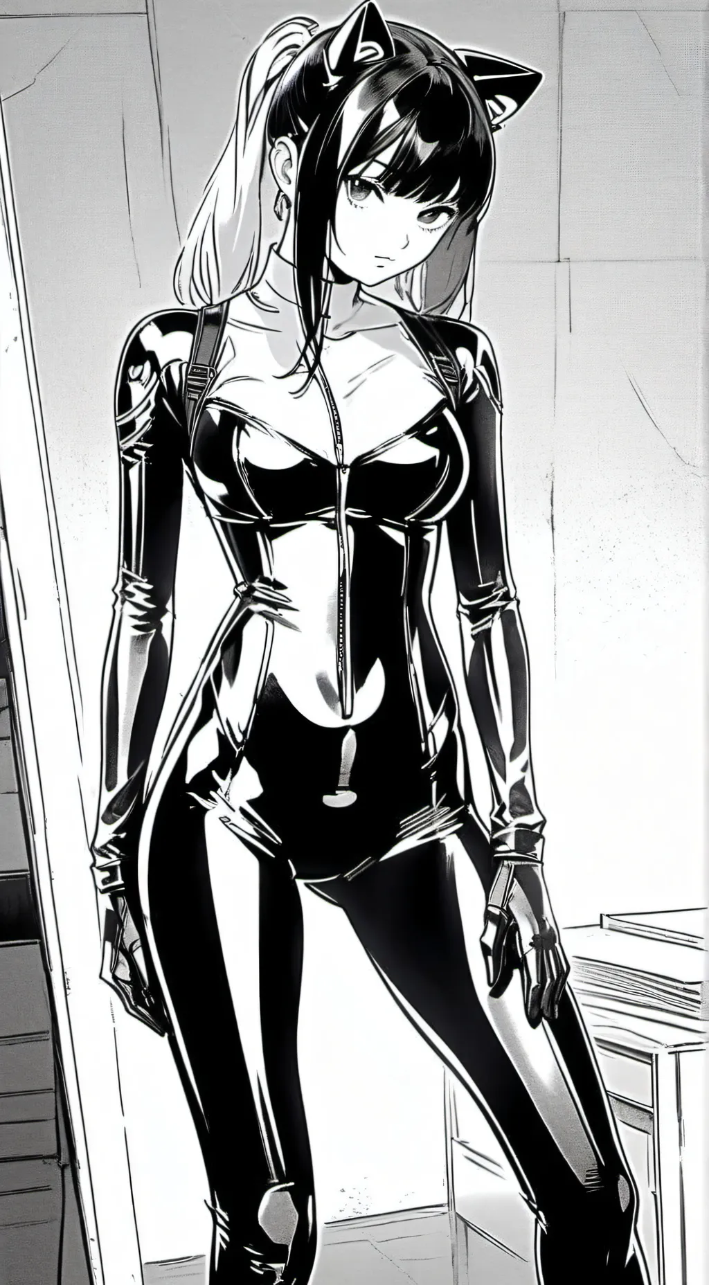 ai character: Catsuit background