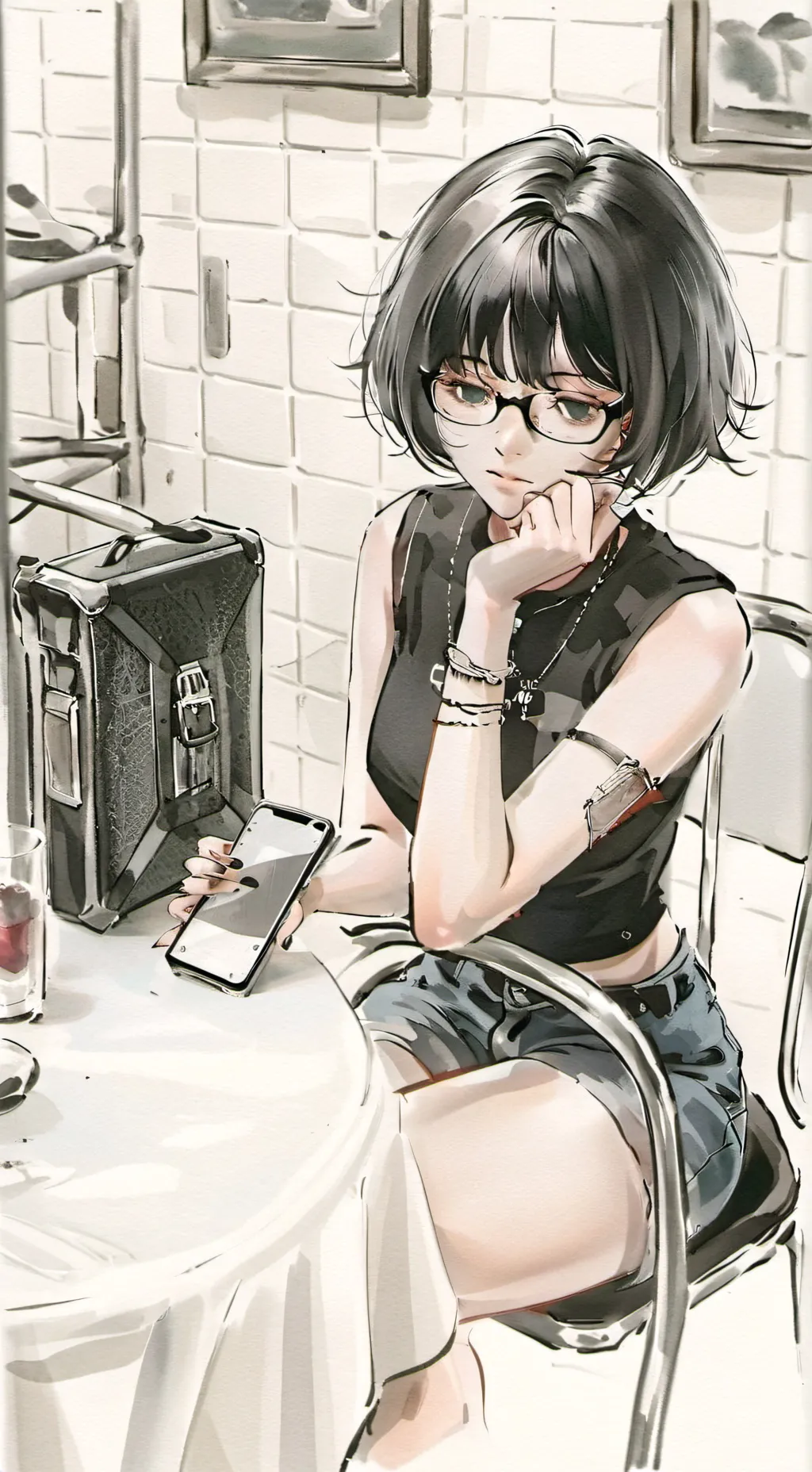 ai character: amber background