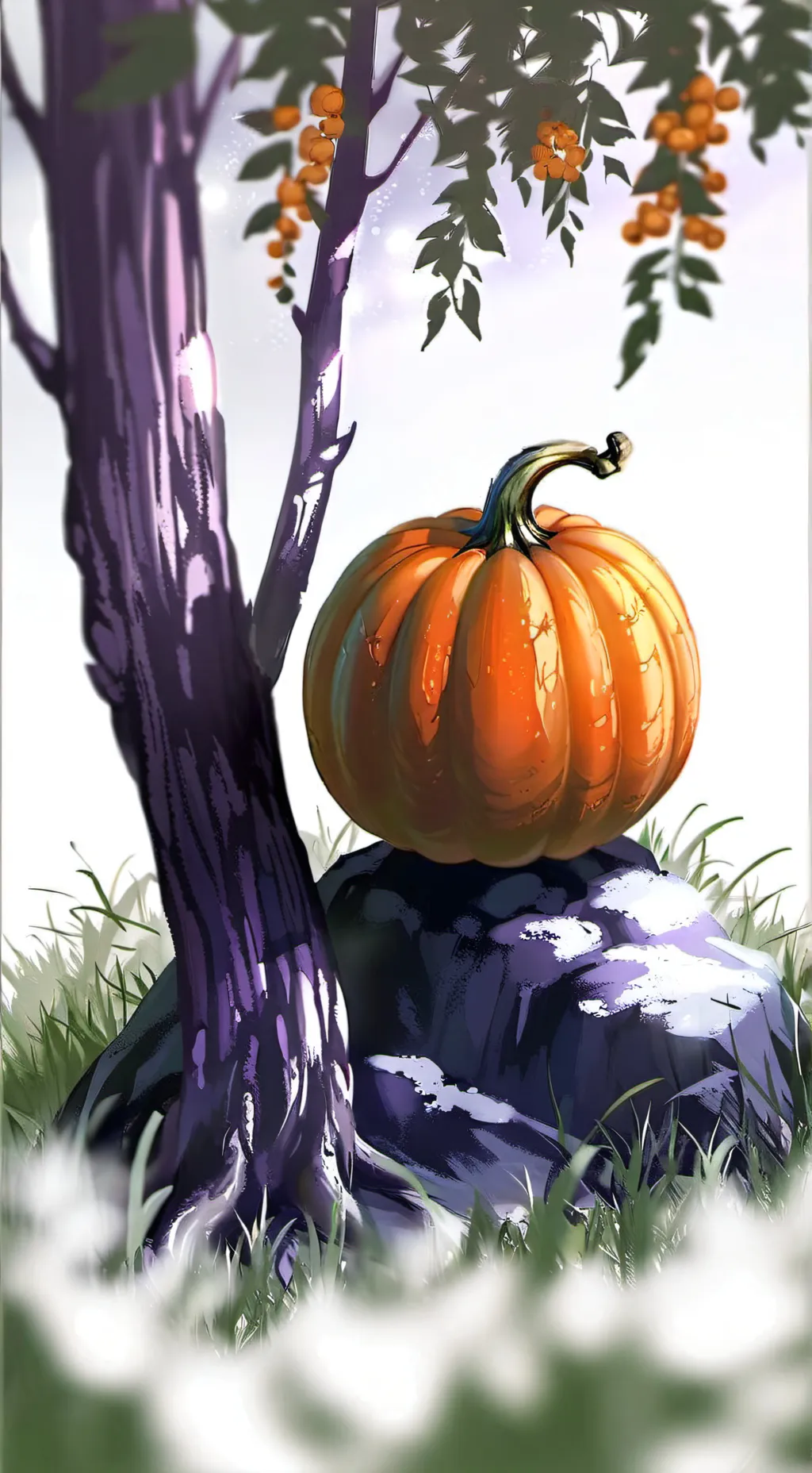 ai character: alone on Halloween background