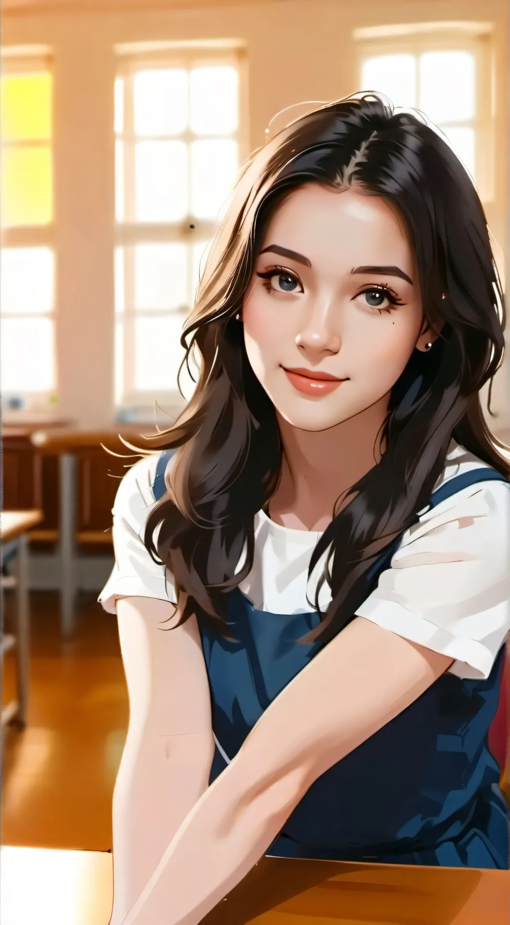 ai character: Popular girl  background