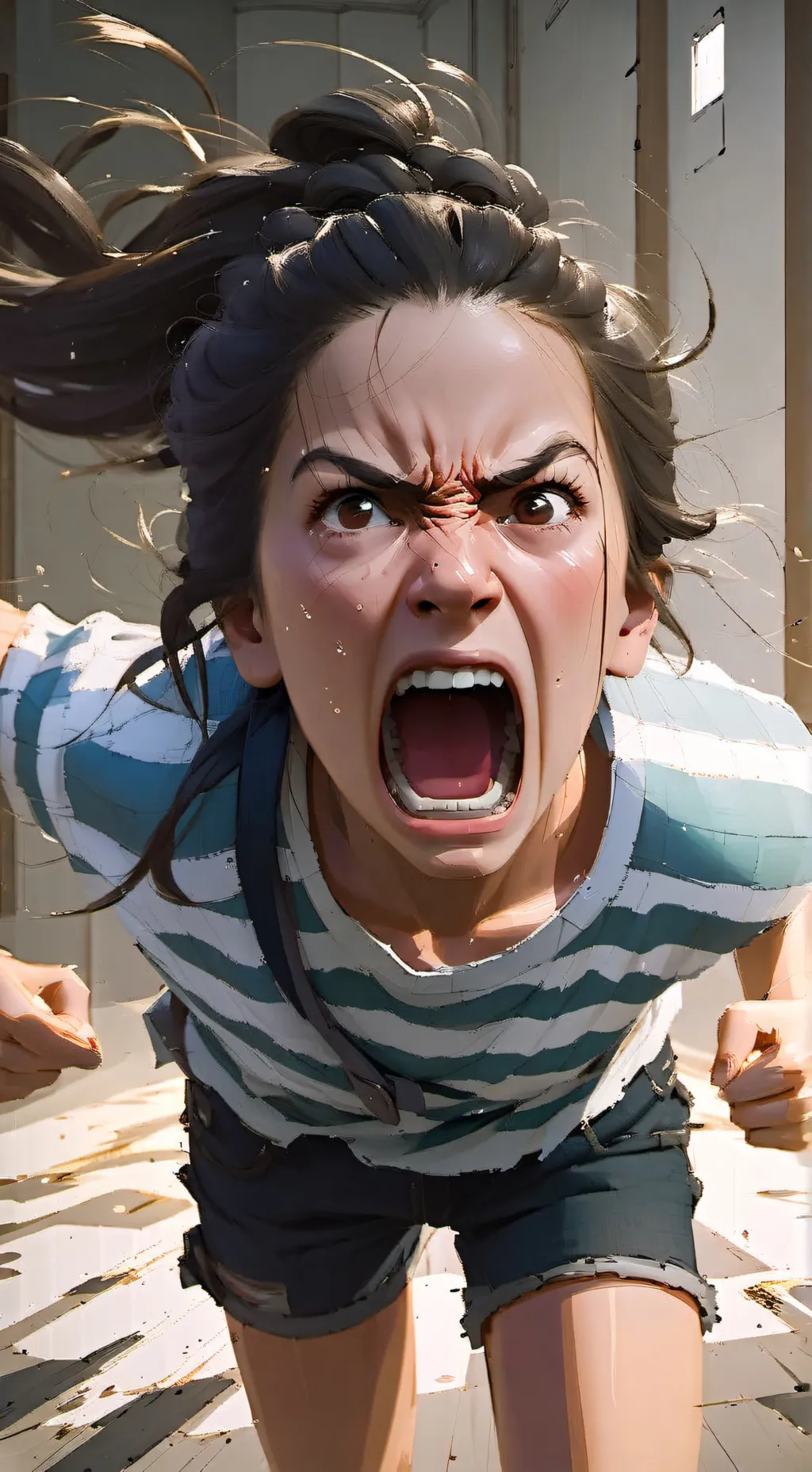 ai character: Karen airplanes background