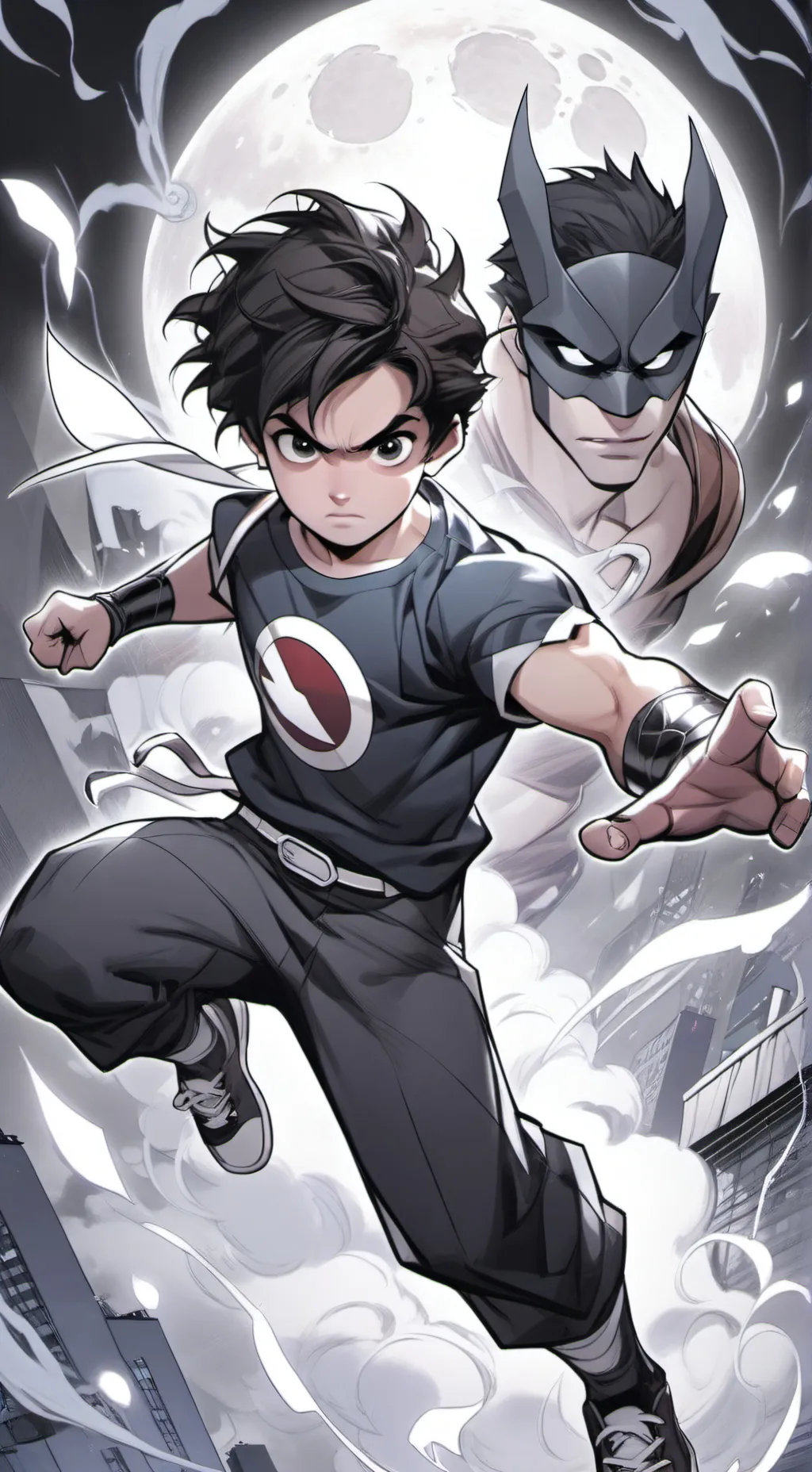 ai character: avenger and tw background