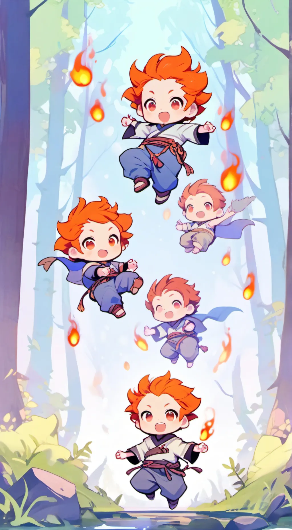 ai character: FireFart Babies background