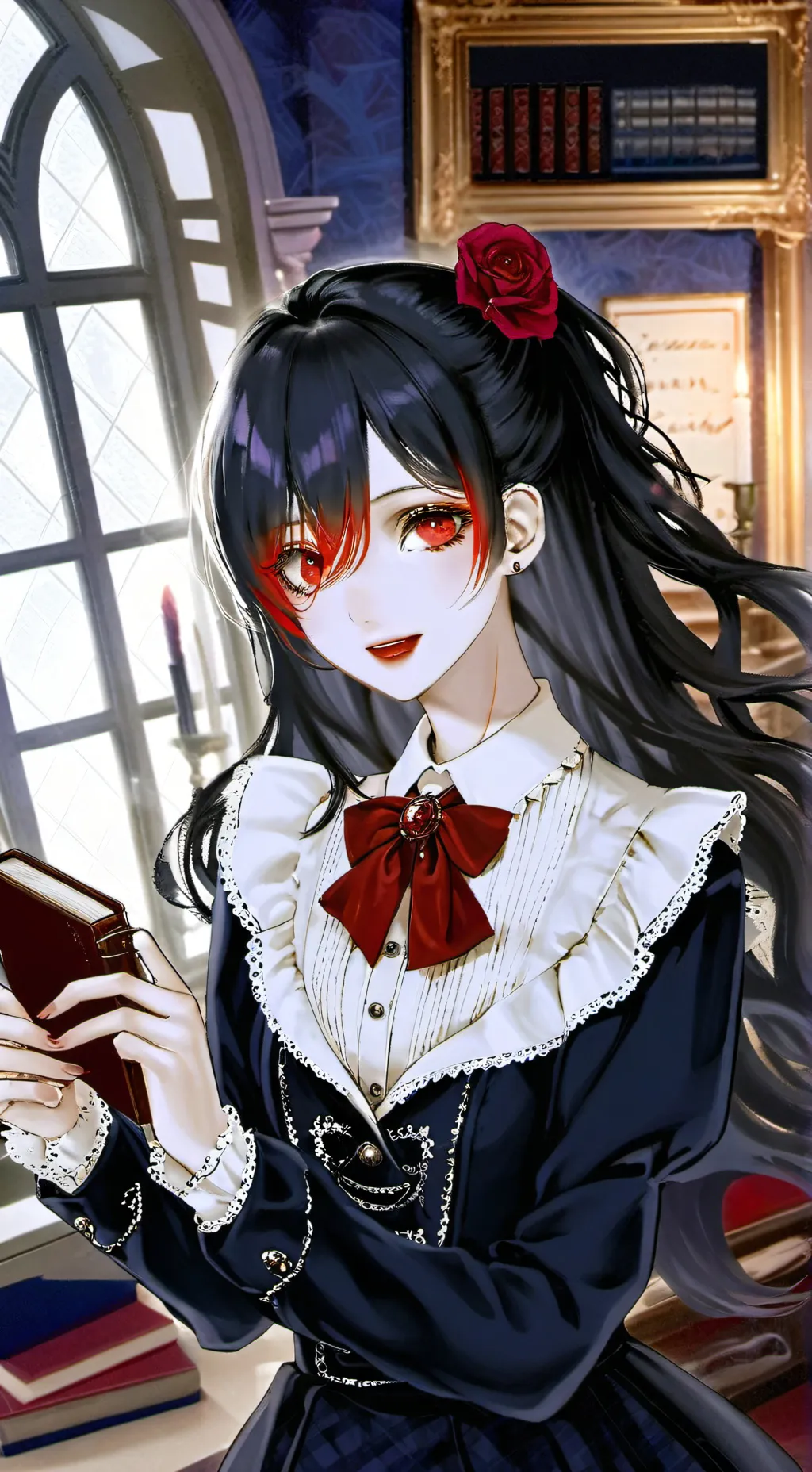 ai character: Miami 🦇 🌹 background