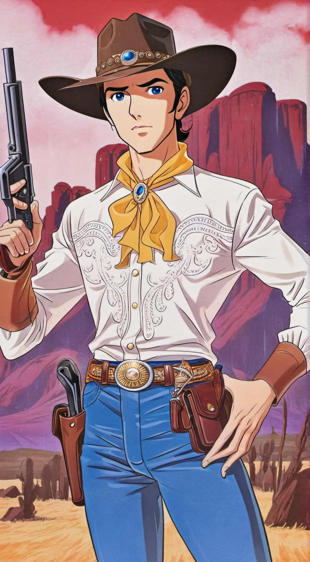 ai character: Tex Willer  background