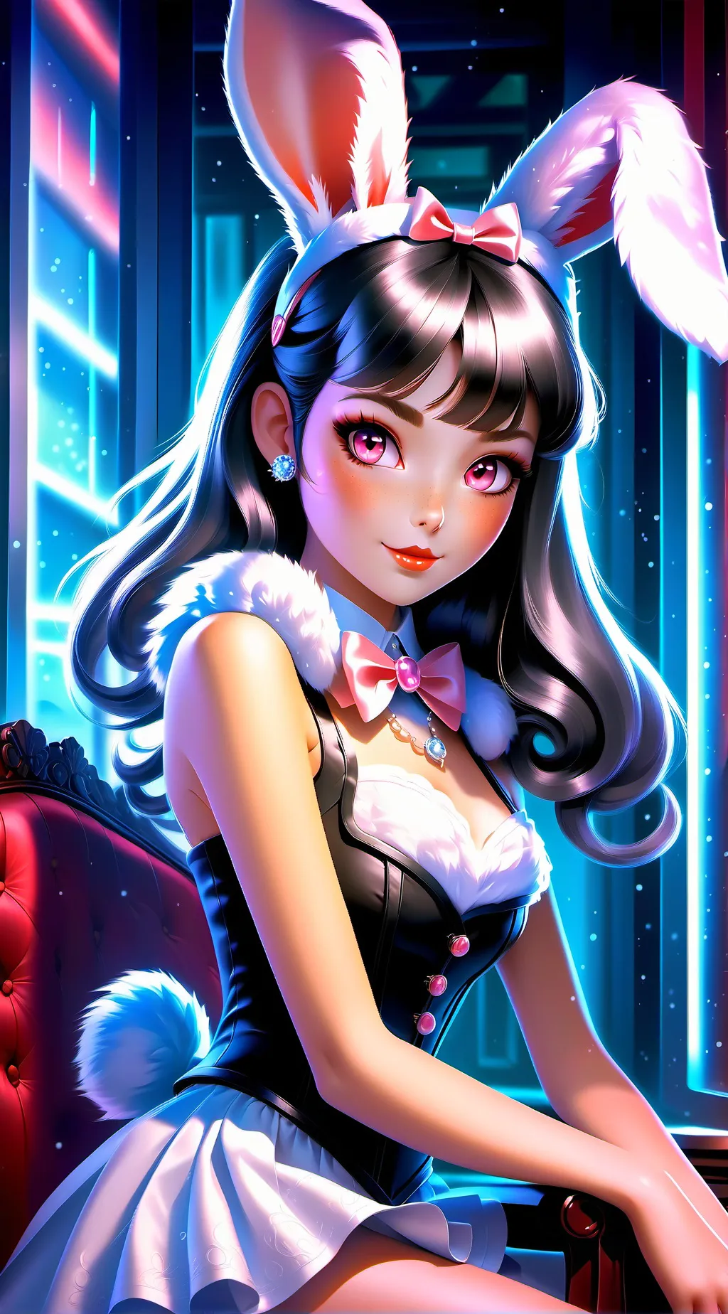 ai character: conejita♥️♥️♥️ background