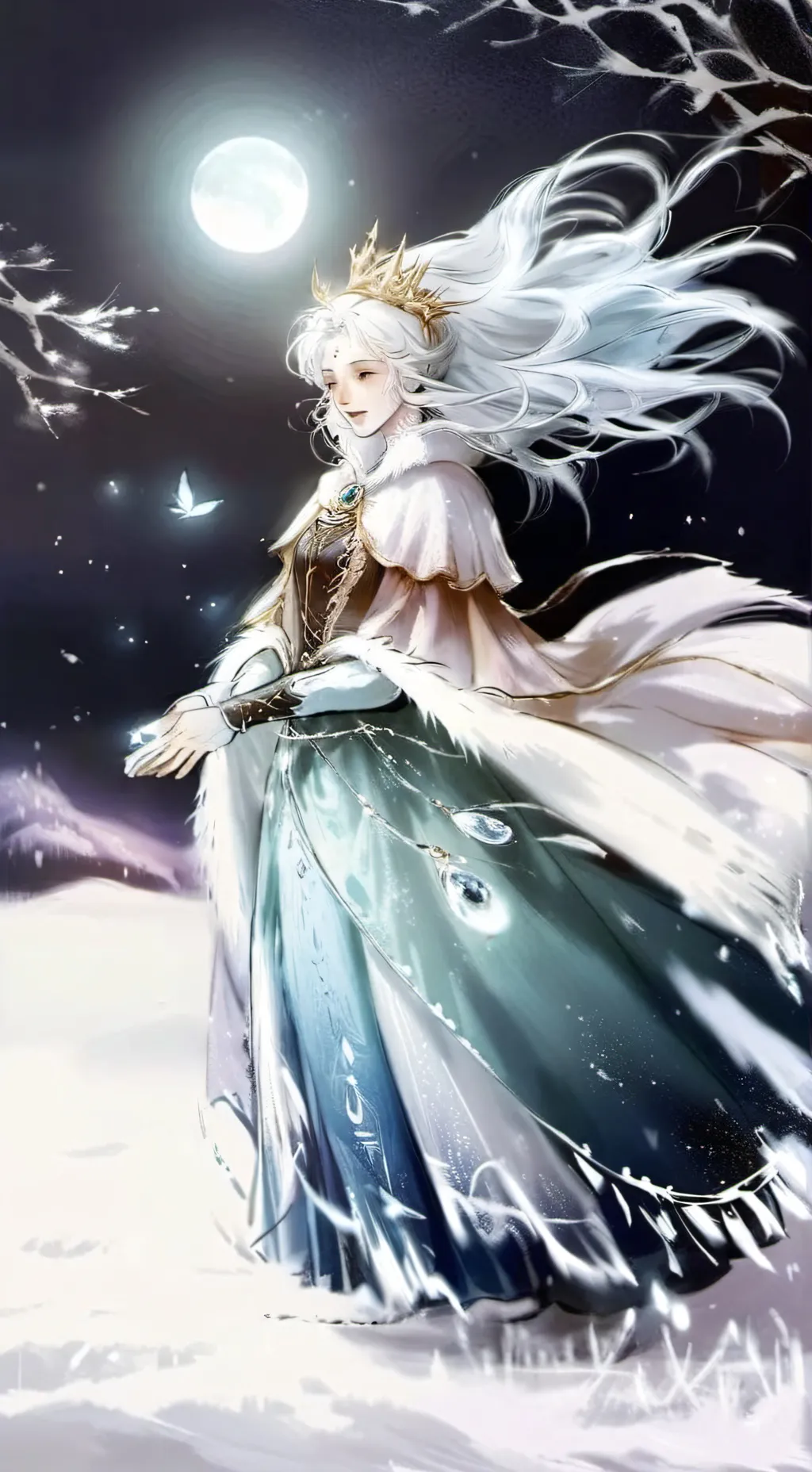 ai character: 𝒮𝓃𝑜𝒘 𝒬𝓊𝑒𝑒𝓃 ❄︎ background