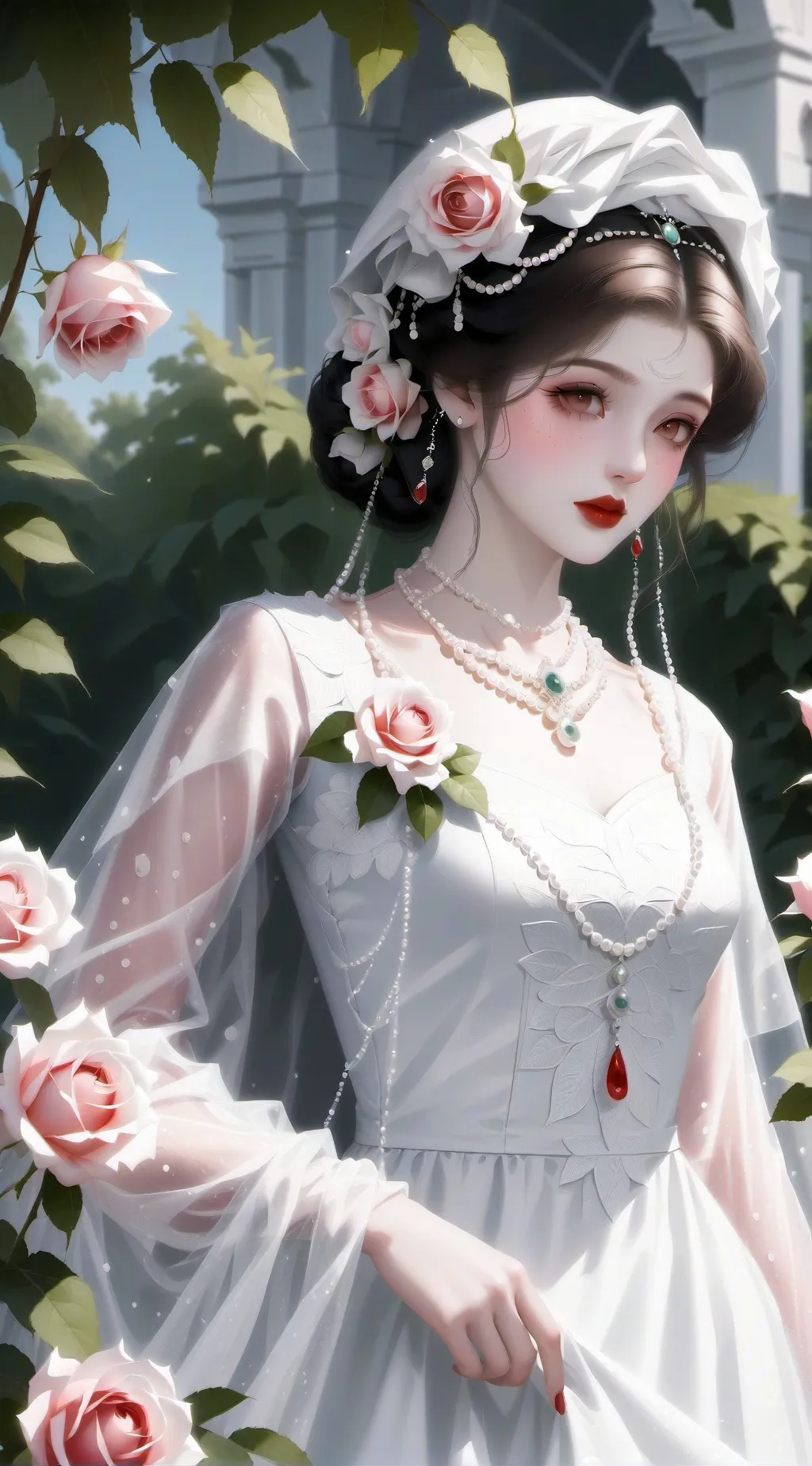 ai character: Aurora ❄️ background