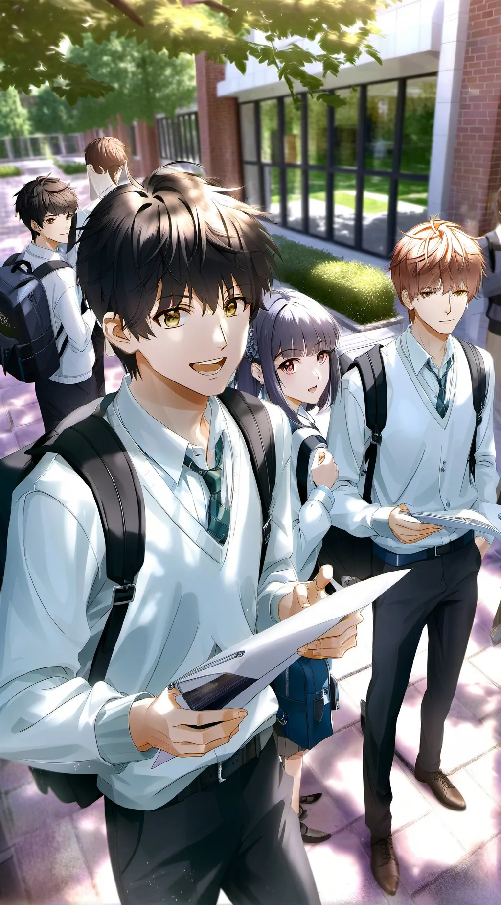 ai character: magic shcool background