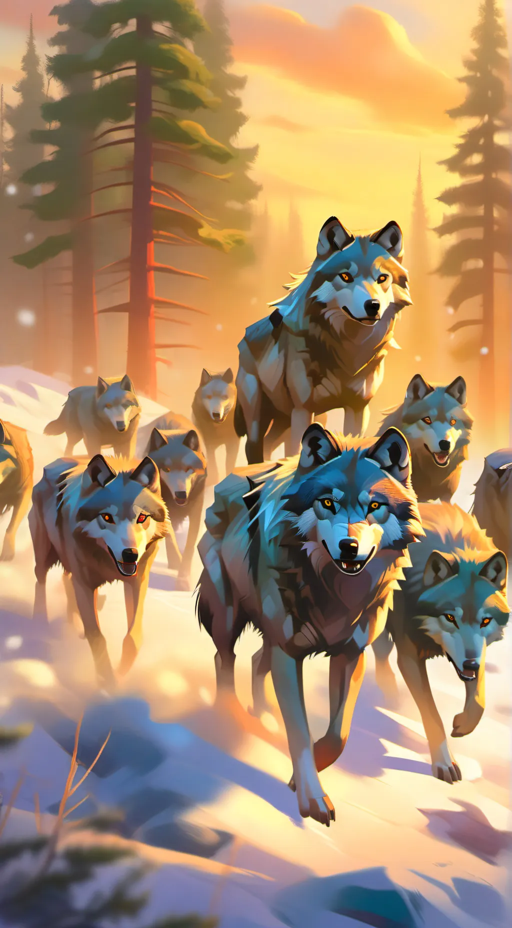 ai character: manada de100 lobos background