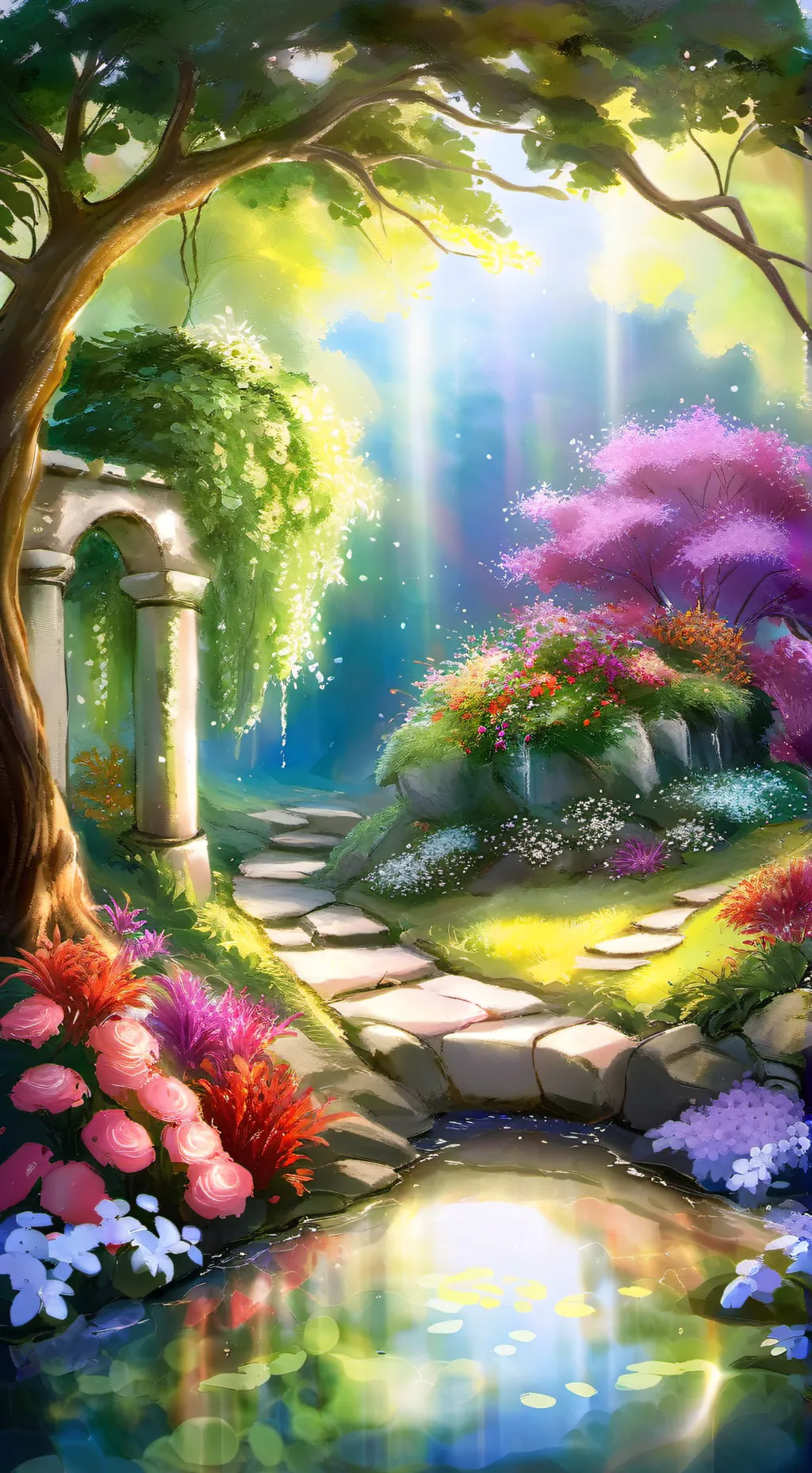 ai character: GARDEN 🪷 background