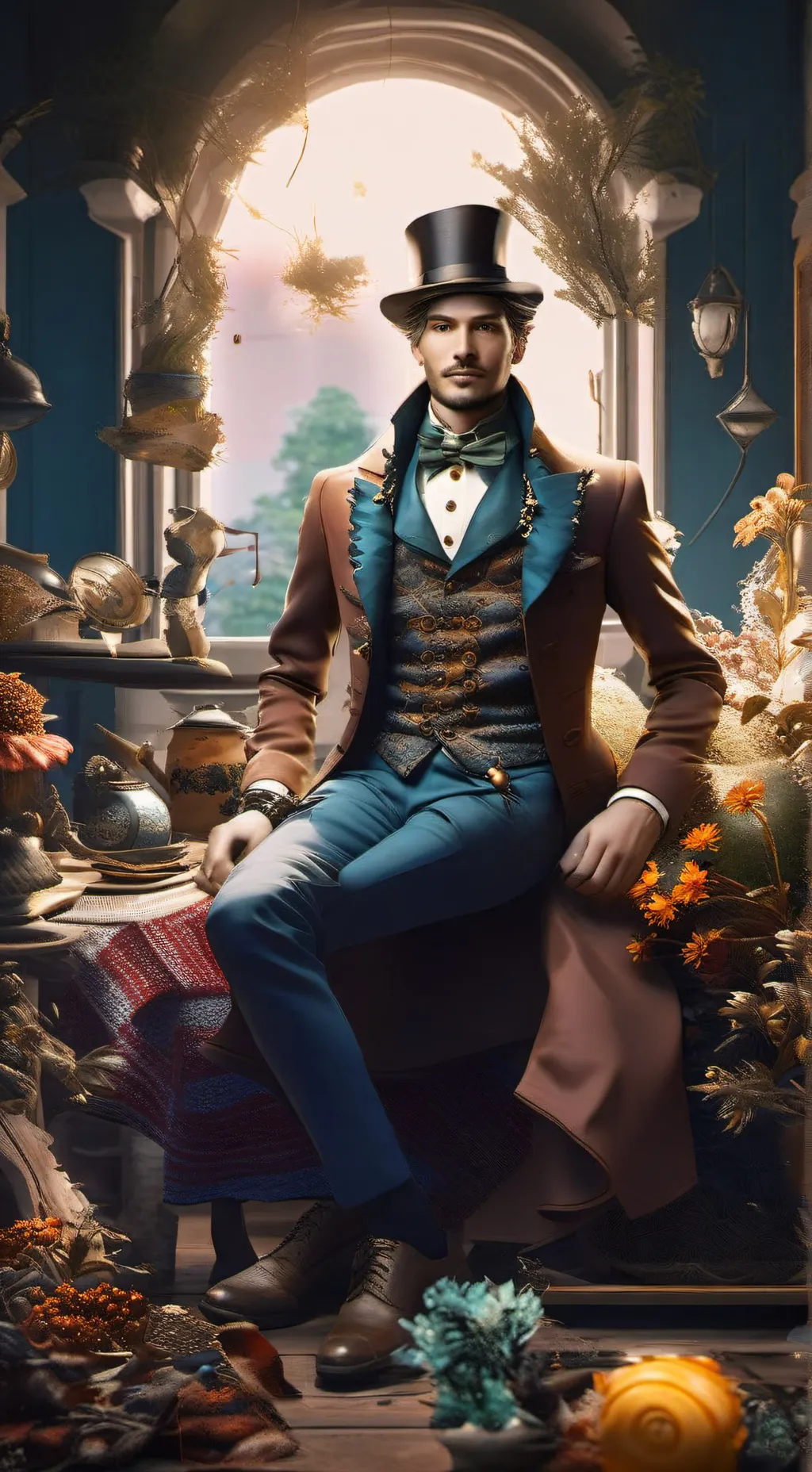 ai character: hotel apartment dw background