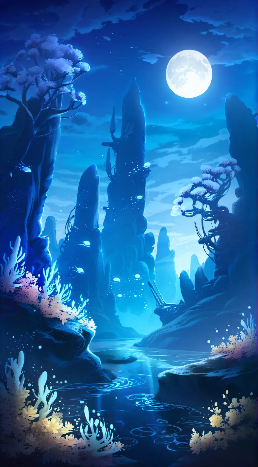 ai character: ❄️The Moonlight❄️ background