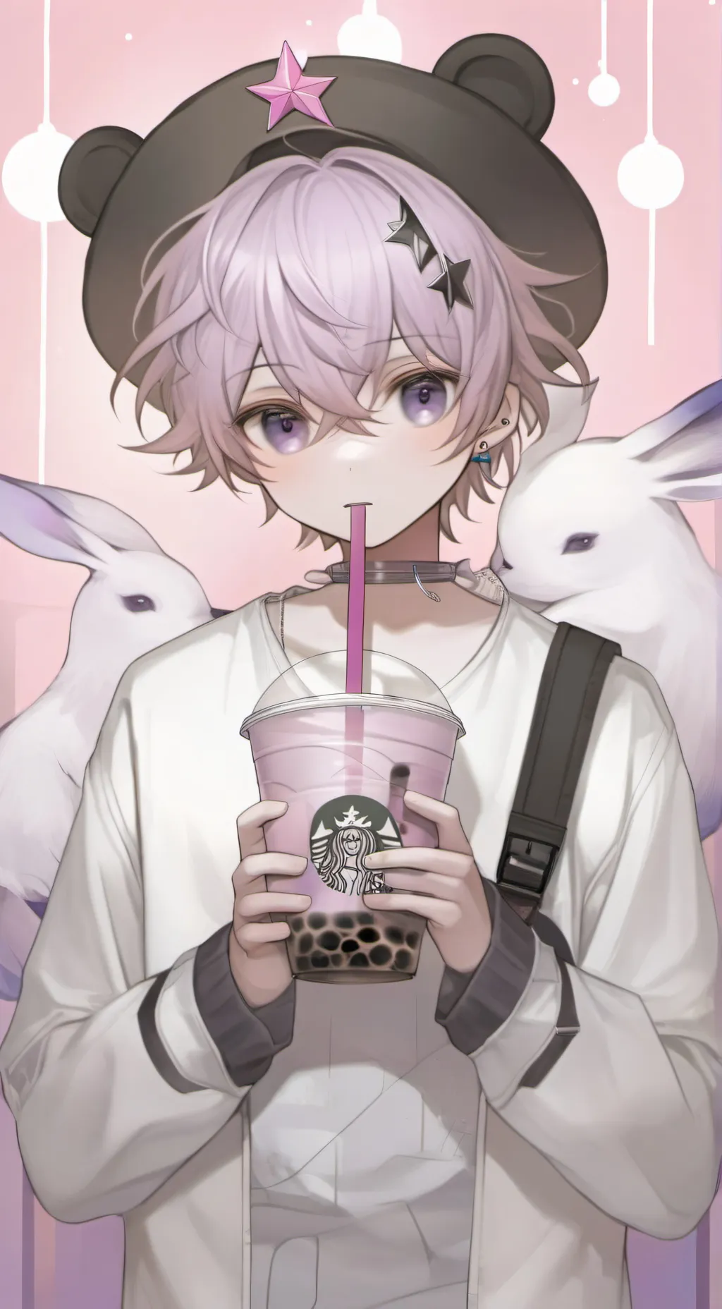 ai character: 💜🄱🅃🅂🌟 background