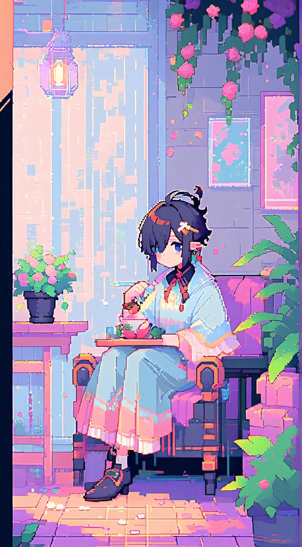 ai character: My hb oc human ver background