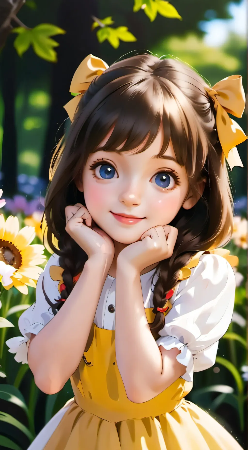 ai character: lil girl  background