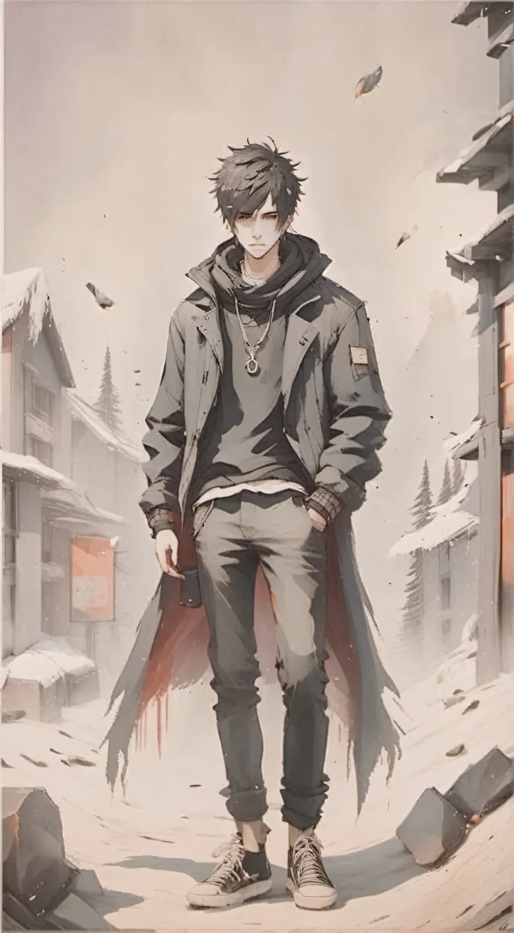 ai character: lance emo guy background