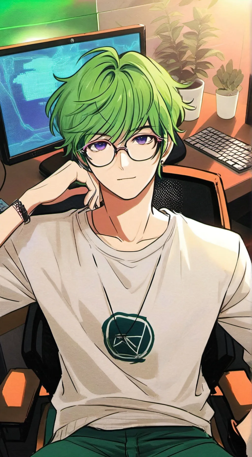 ai character: Рэйчел👾🕹 background