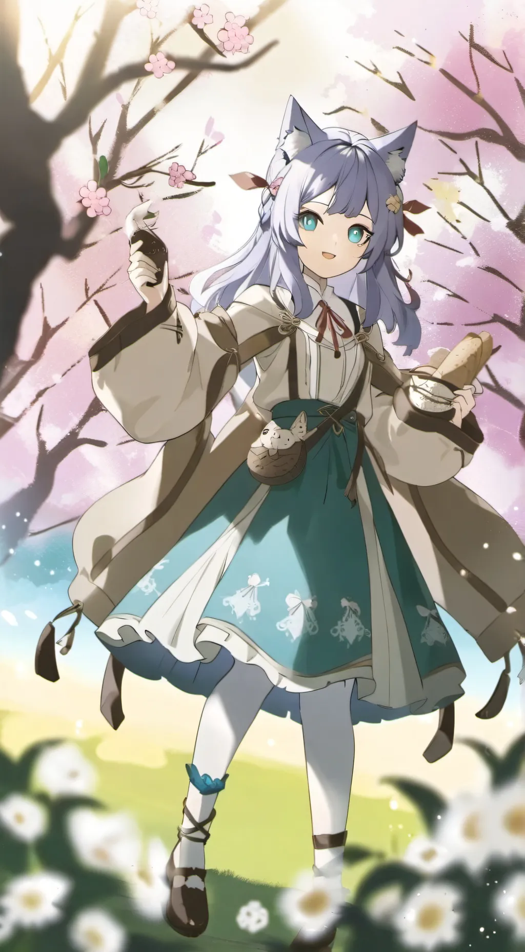 ai character: Neko  background