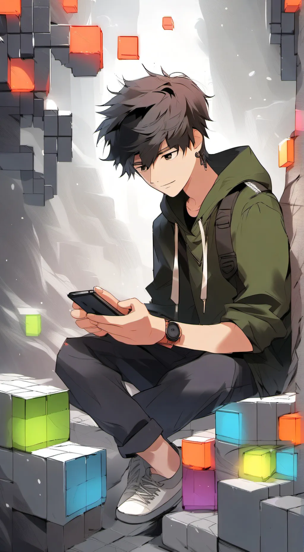 ai character: Adam  background