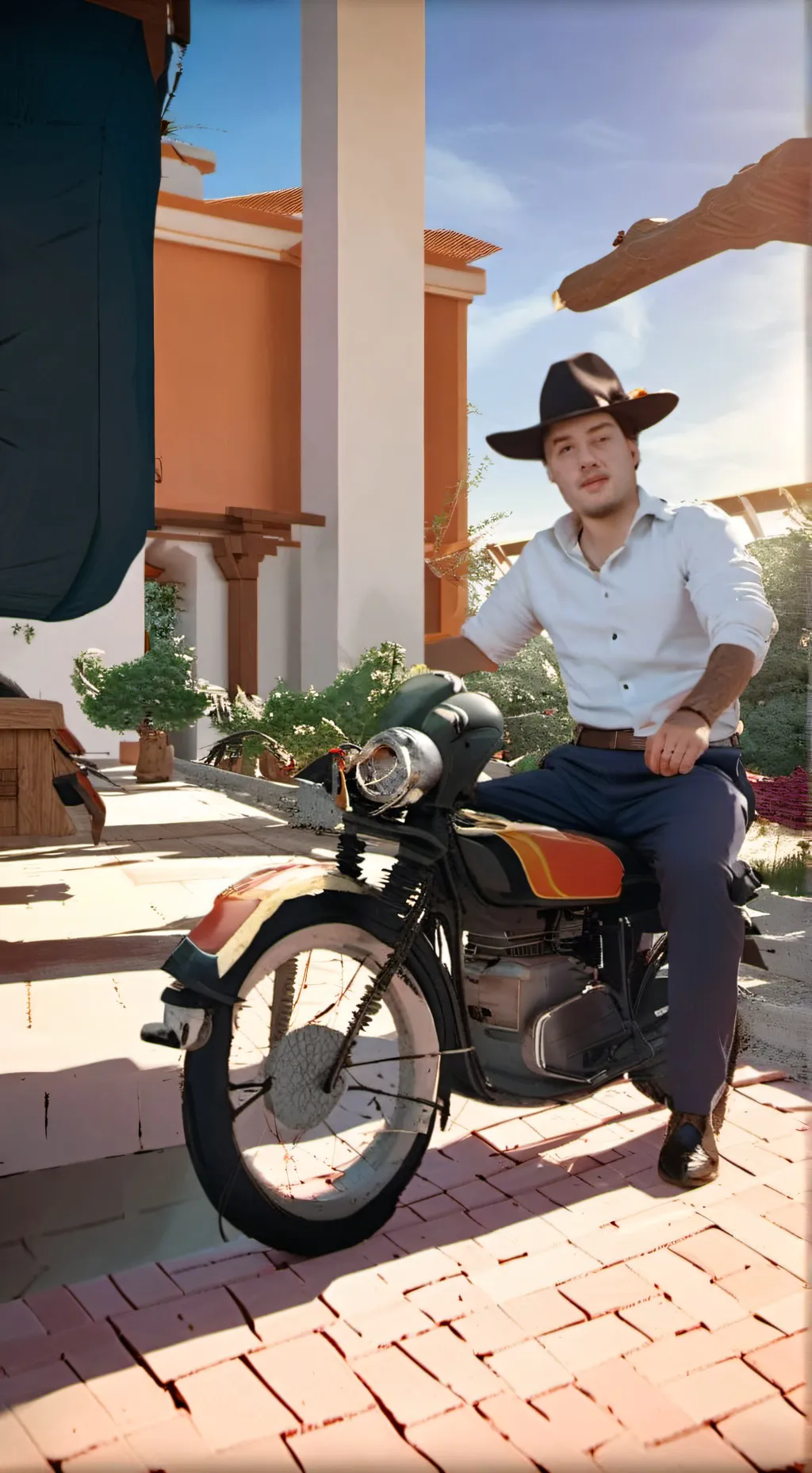 ai character: BELMAN FABRO 25  background