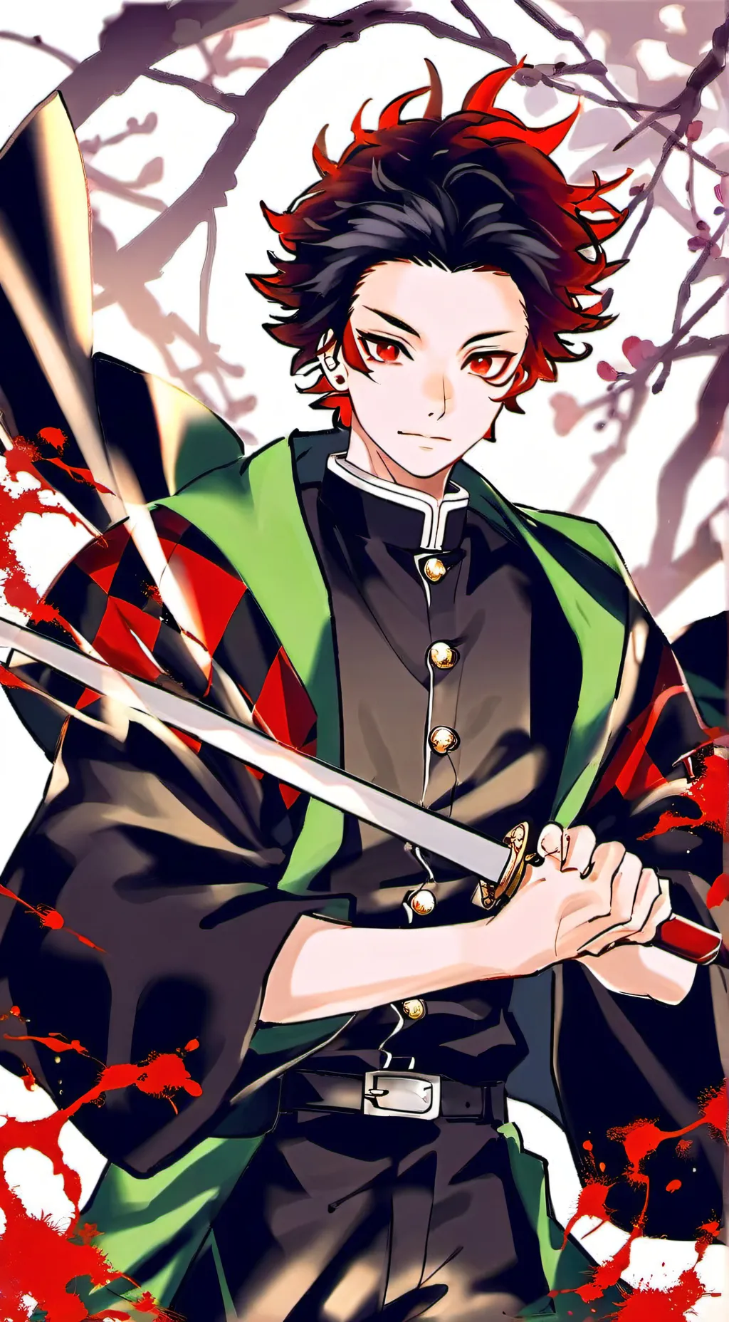 ai character: tanjaro kamado background