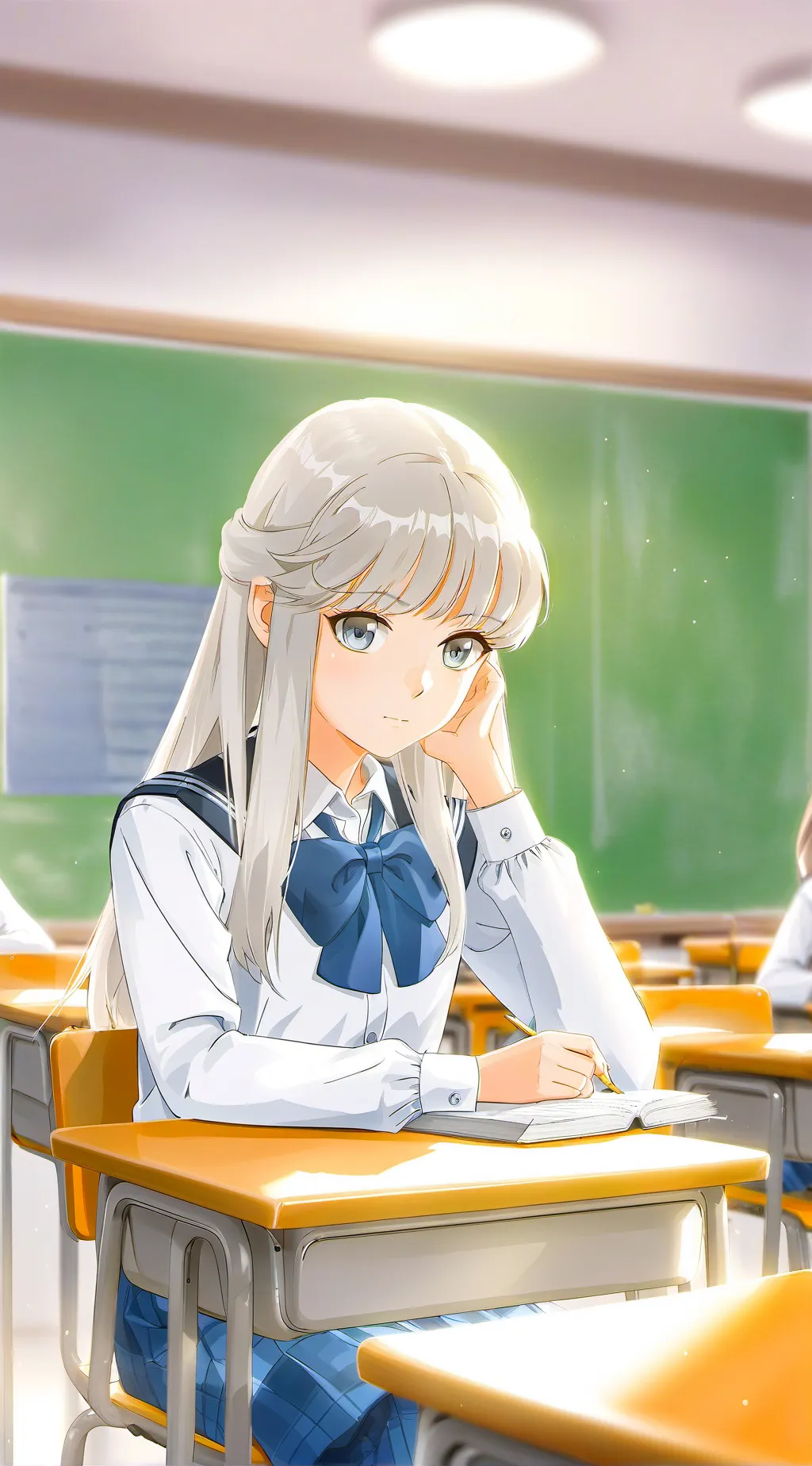 ai character: acciden en escuela background