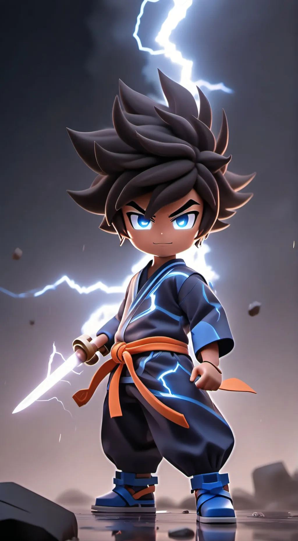 ai character: Jay from Ninjago  background