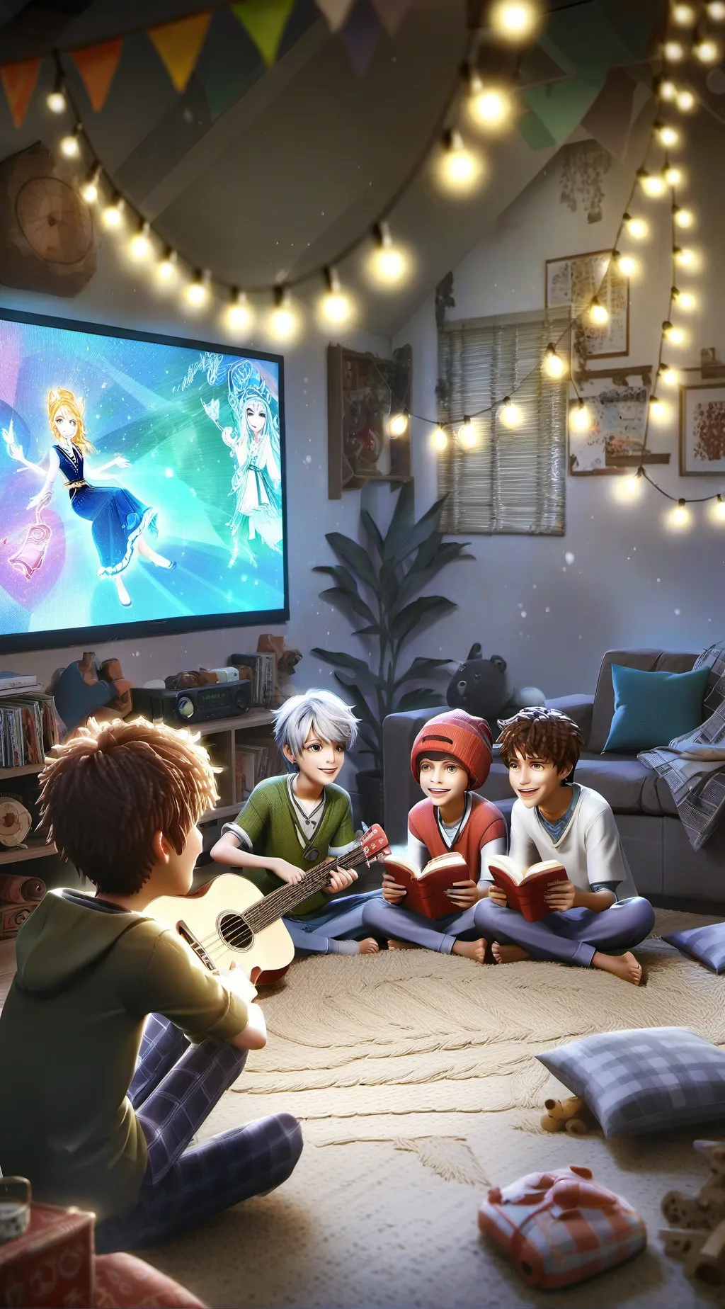 ai character: mha boy sleepover  background