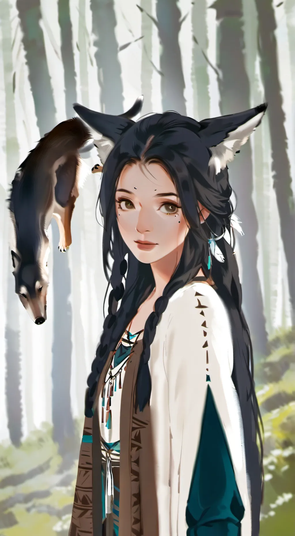 ai character: MHA wolf background