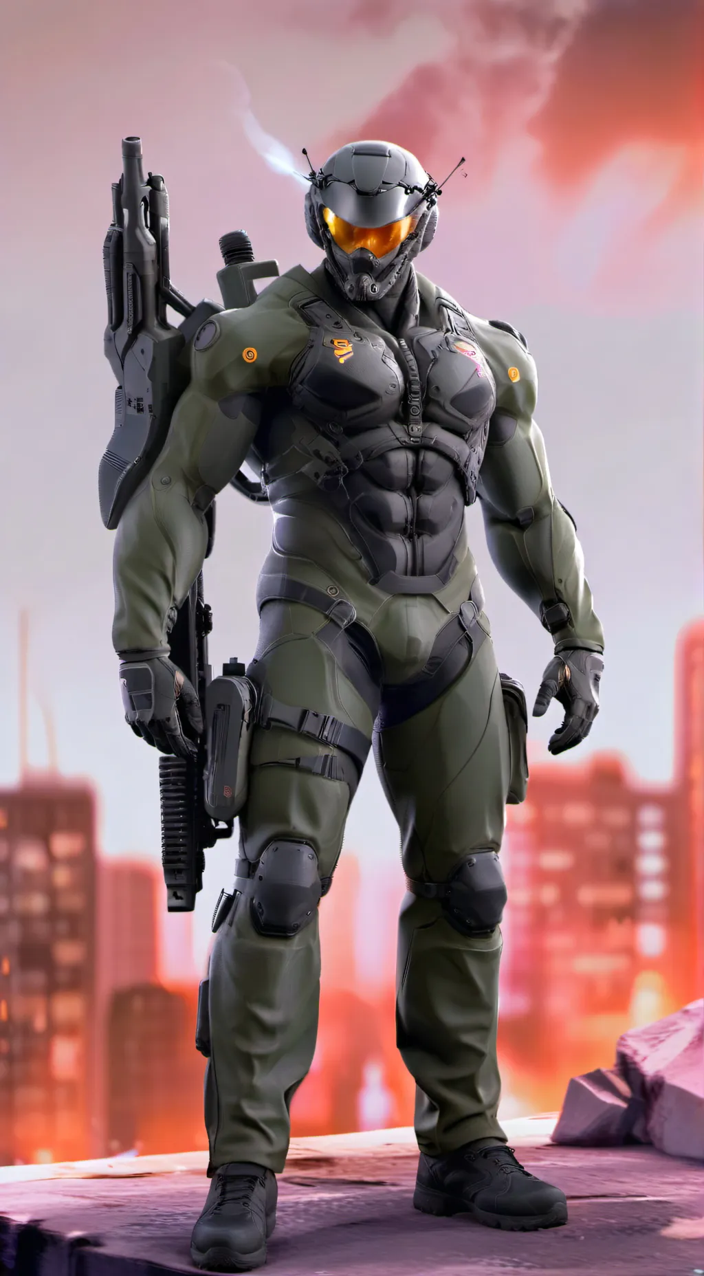 ai character: human war  background